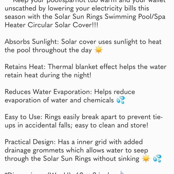 Solar Sun Rings — Pool Heating Sun Rings New - Picture 15 of 16